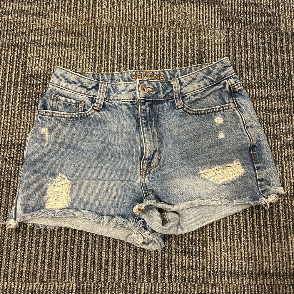 Arizona Jean Company Women's Distressed Blue Jean Shorts